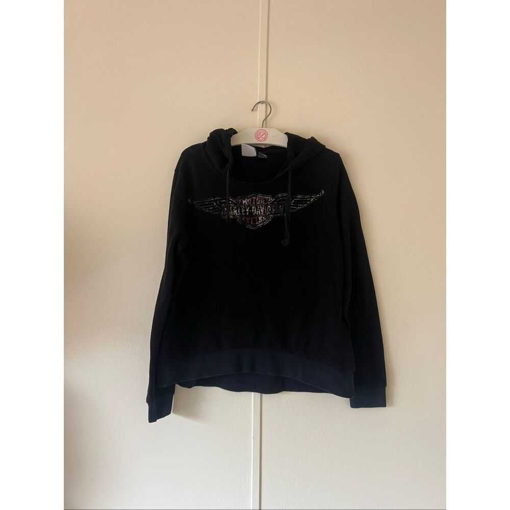 Harley Davidson Black Hoodie Woman’s Size Small -Stains